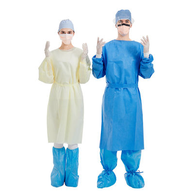 vestido cirúrgico de 40gsm Sms, vestuários médicos descartáveis EN13795