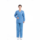 Os cuidados feitos sob encomenda esfregam o basculador que o hospital ajusta o esteticista elástico reusável Scrubs Uniforms Nurse médico uniforme esfrega