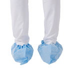 A sapata azul do PE do hospital cobre o anti patim descartável 150*380mm