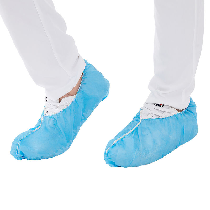 Tampas internas descartáveis da sapata de T0.5mm, único uso dos protetores azuis da sapata